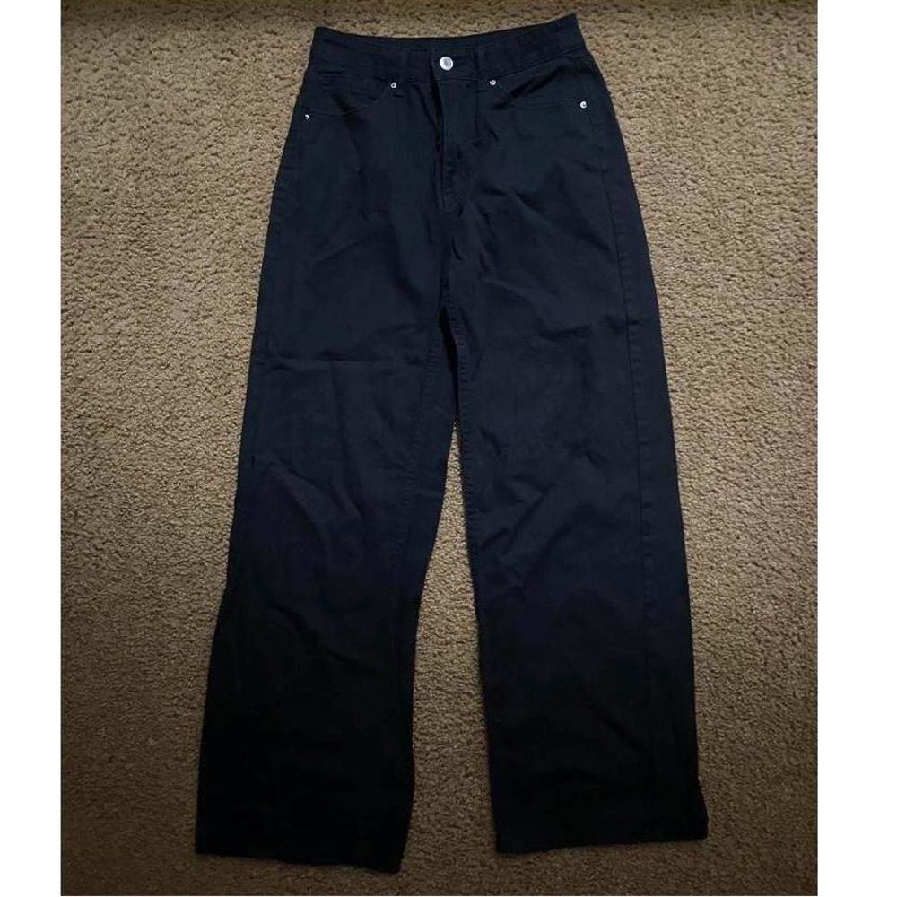 Black Baggy Straight Leg Jeans